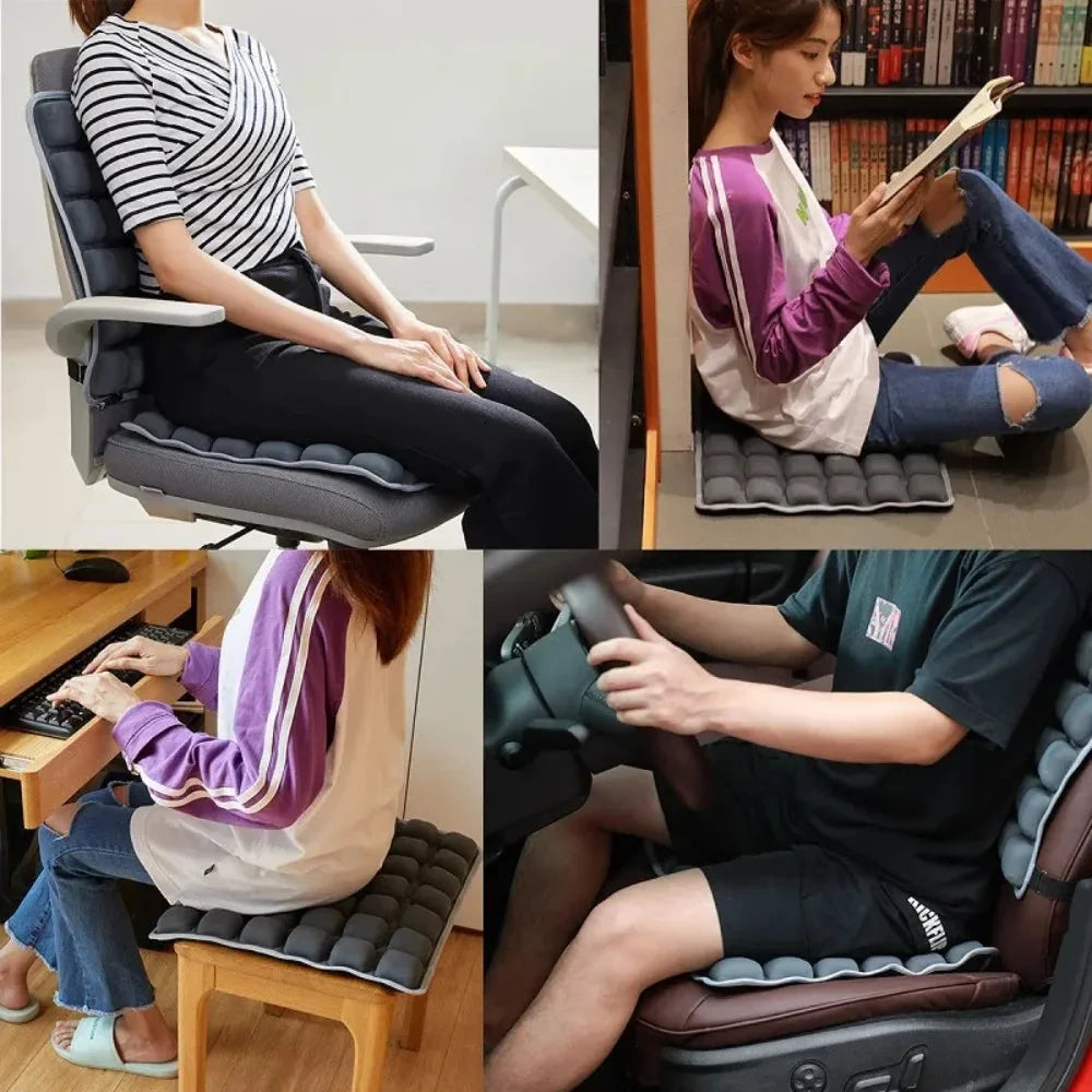 Inflatable Seat Cushion Adjustable Firmness Pressure Relief