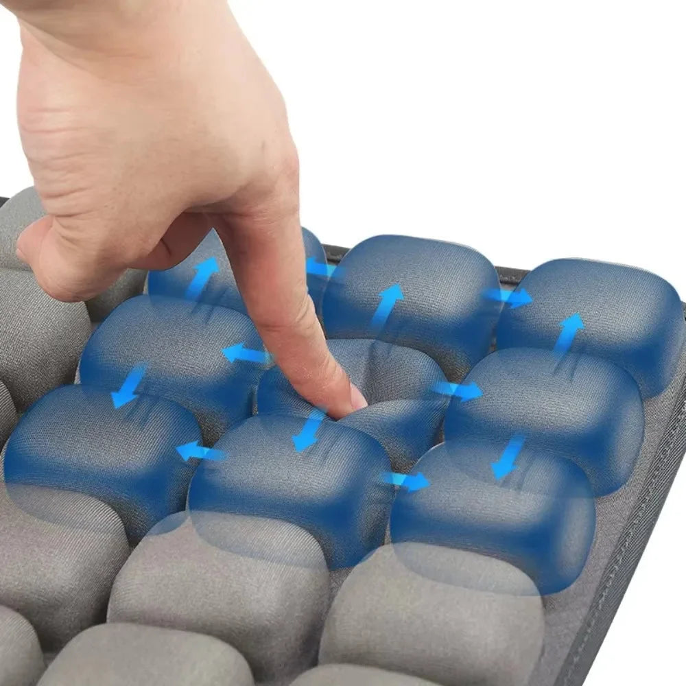 Inflatable Seat Cushion Adjustable Firmness Pressure Relief
