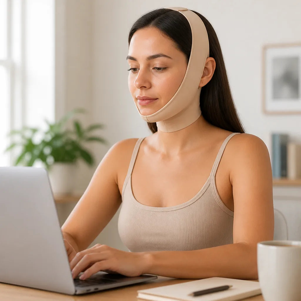 Jawline Contouring Strap Hands-Free Lift & Adjustable Fit