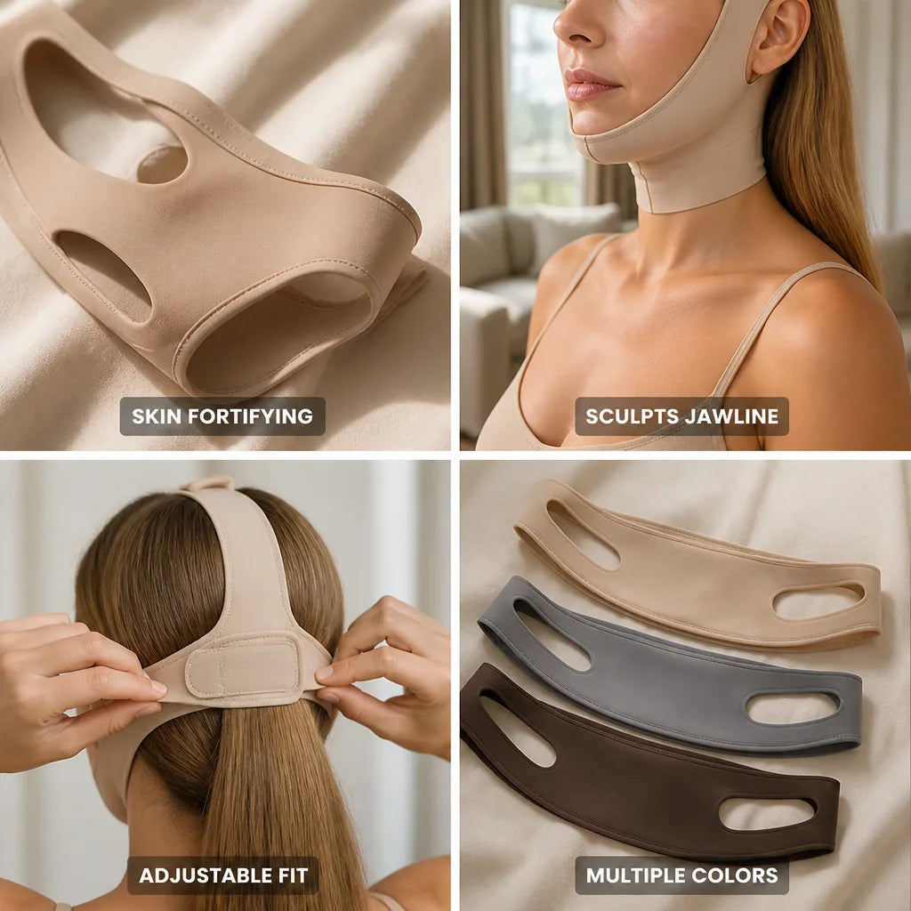 Jawline Contouring Strap Hands-Free Lift & Adjustable Fit