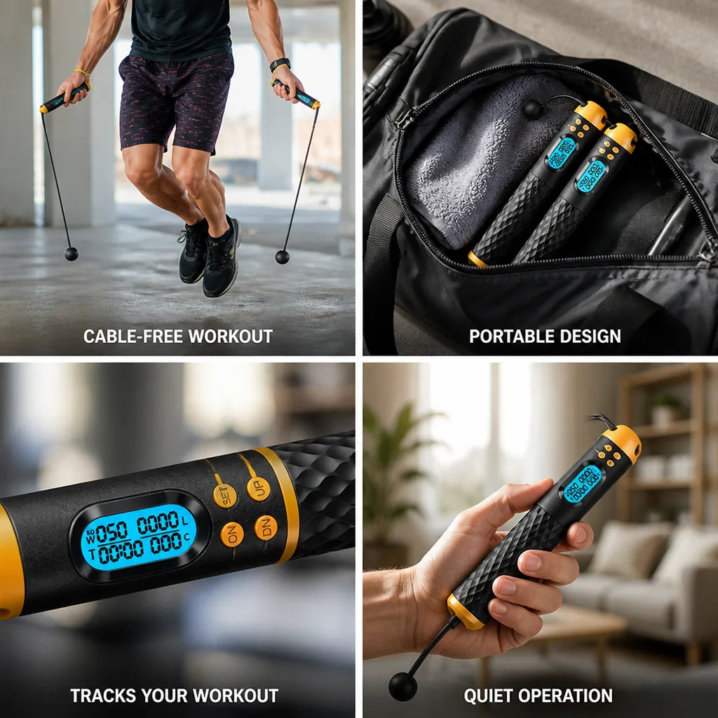 Jump Rope Wireless Portable & Quiet