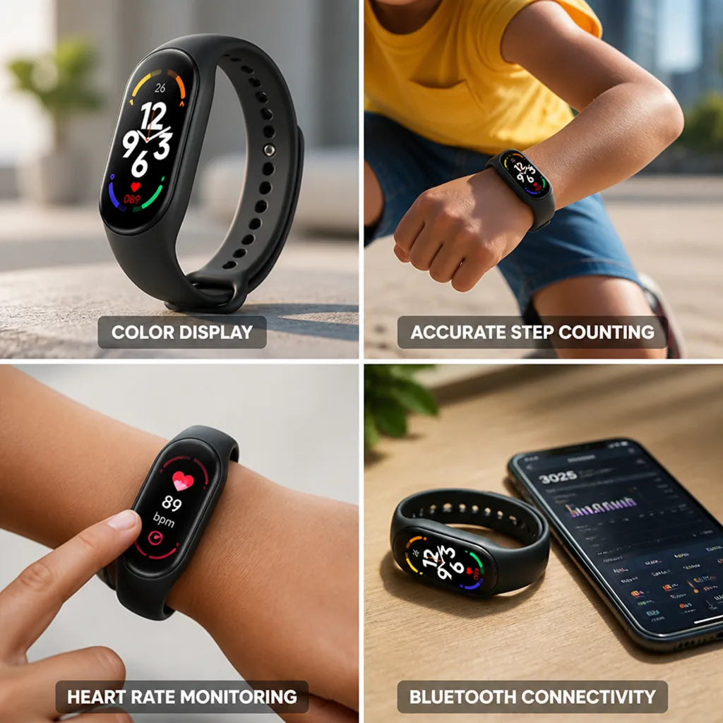 Kids Smartwatch Color Display Step Counter & Heart Rate