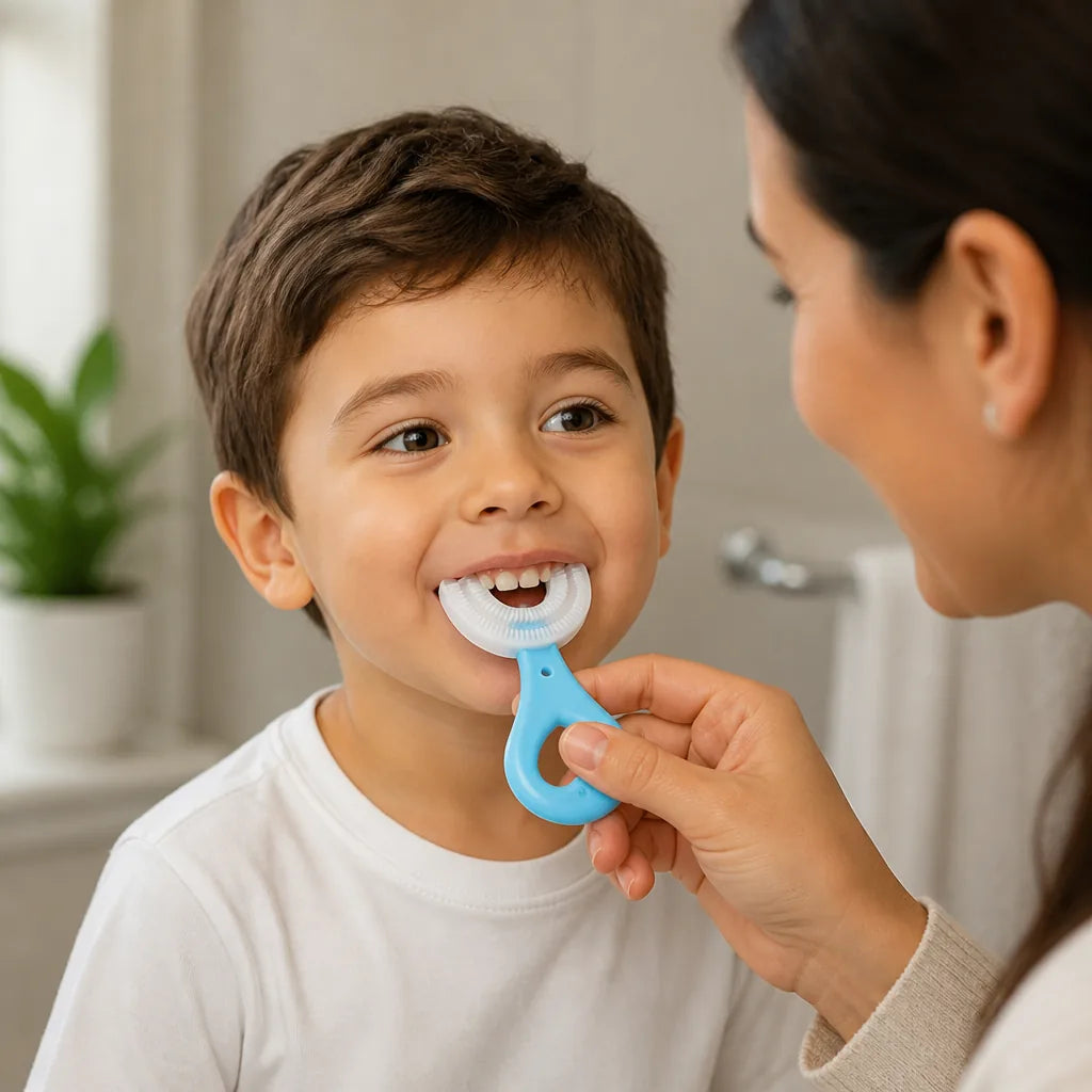 Kids Toothbrush U-Shaped 360° Silicone Easy-Grip