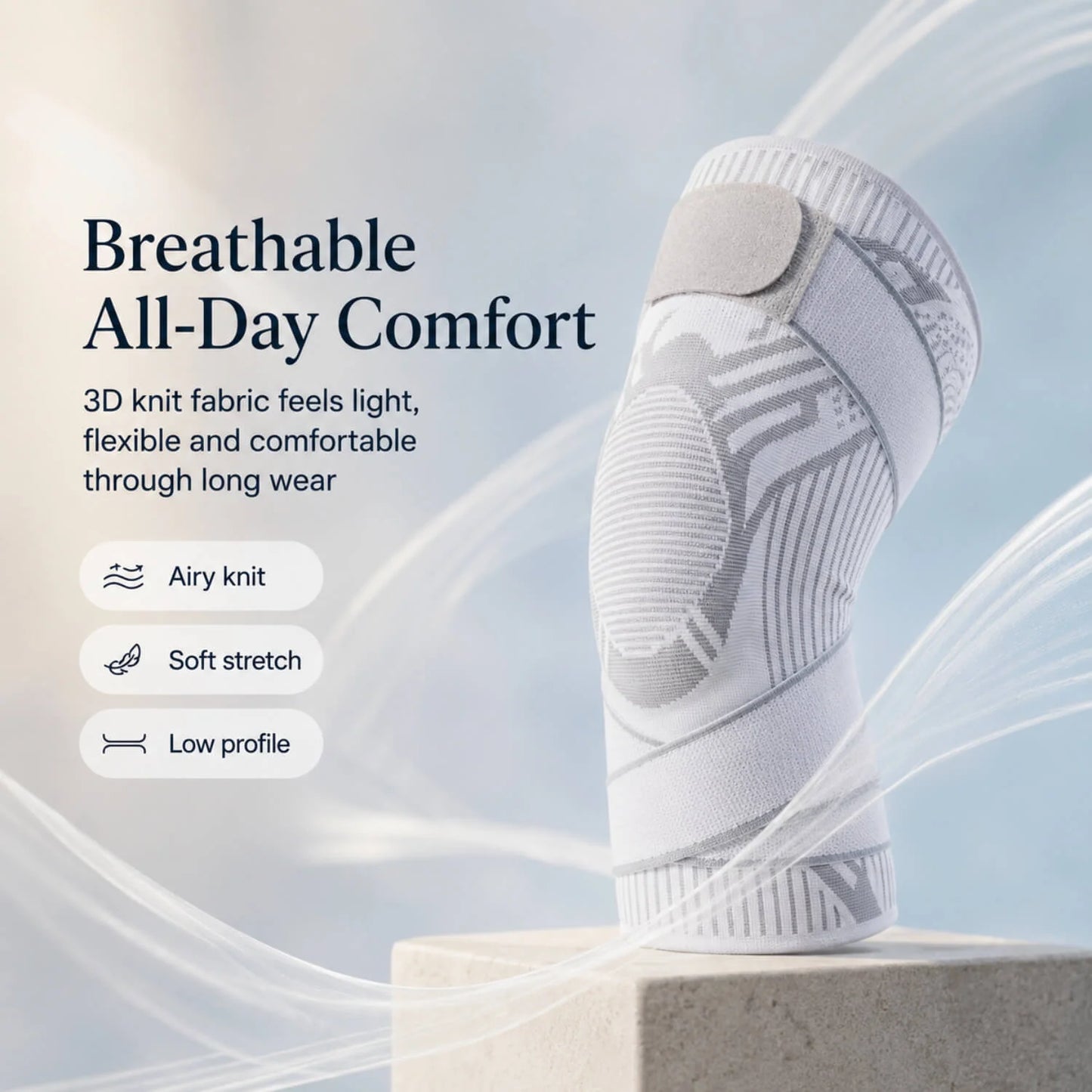 Knee Brace Adjustable Patella Support Dual Spring Stabilizers