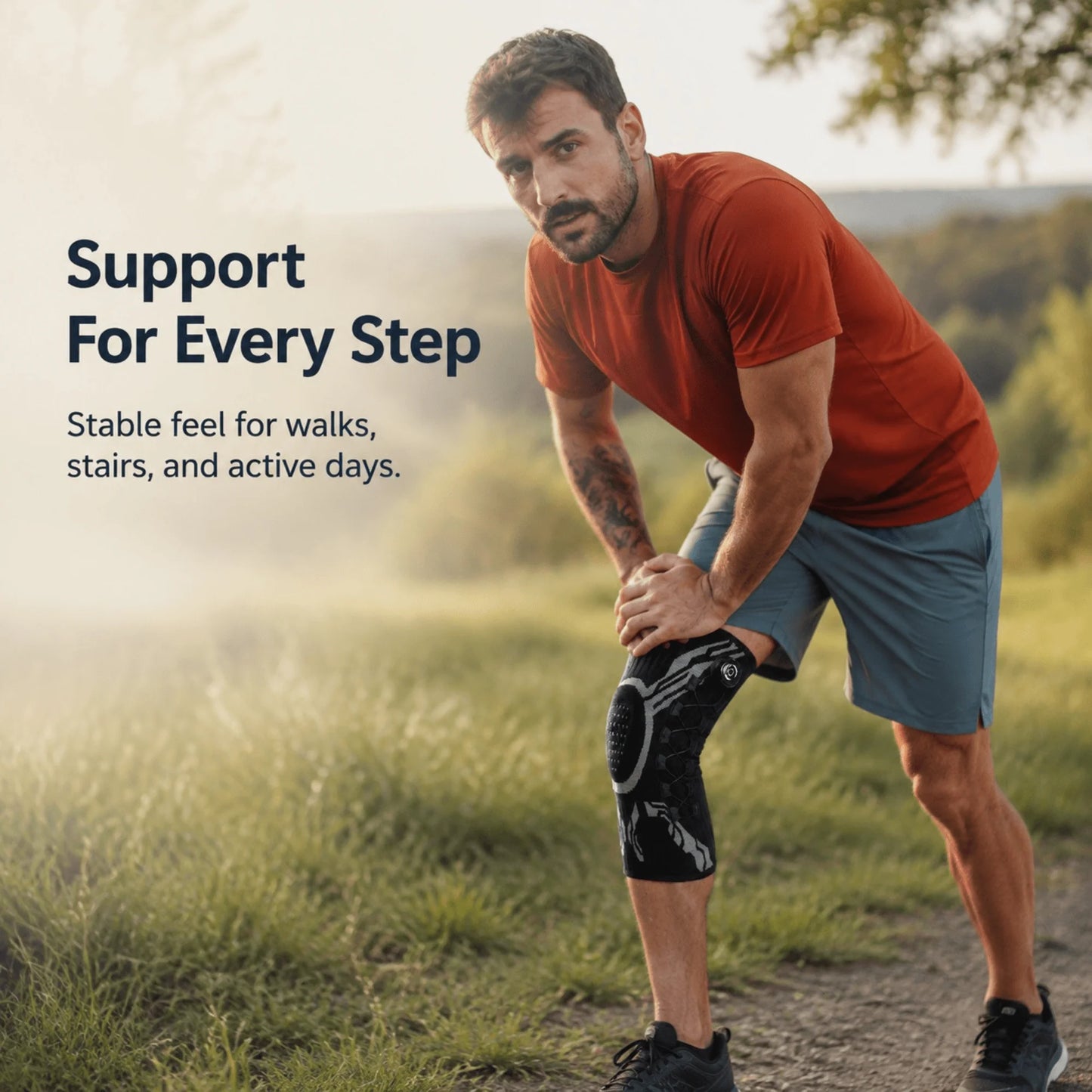 Knee Brace Dial-Adjustable Compression & Patella Pad