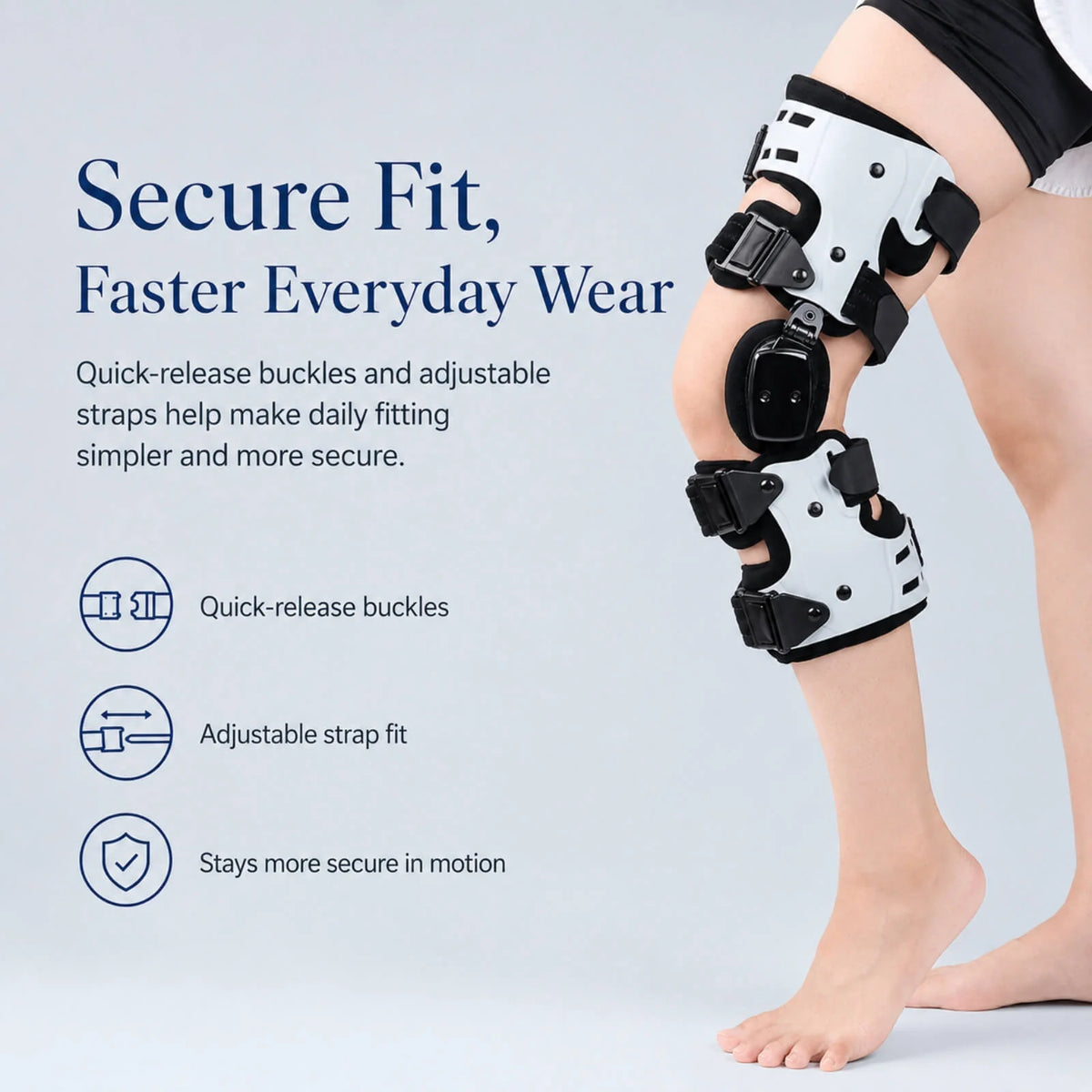 Knee Brace Hinged ROM & Locking Dial