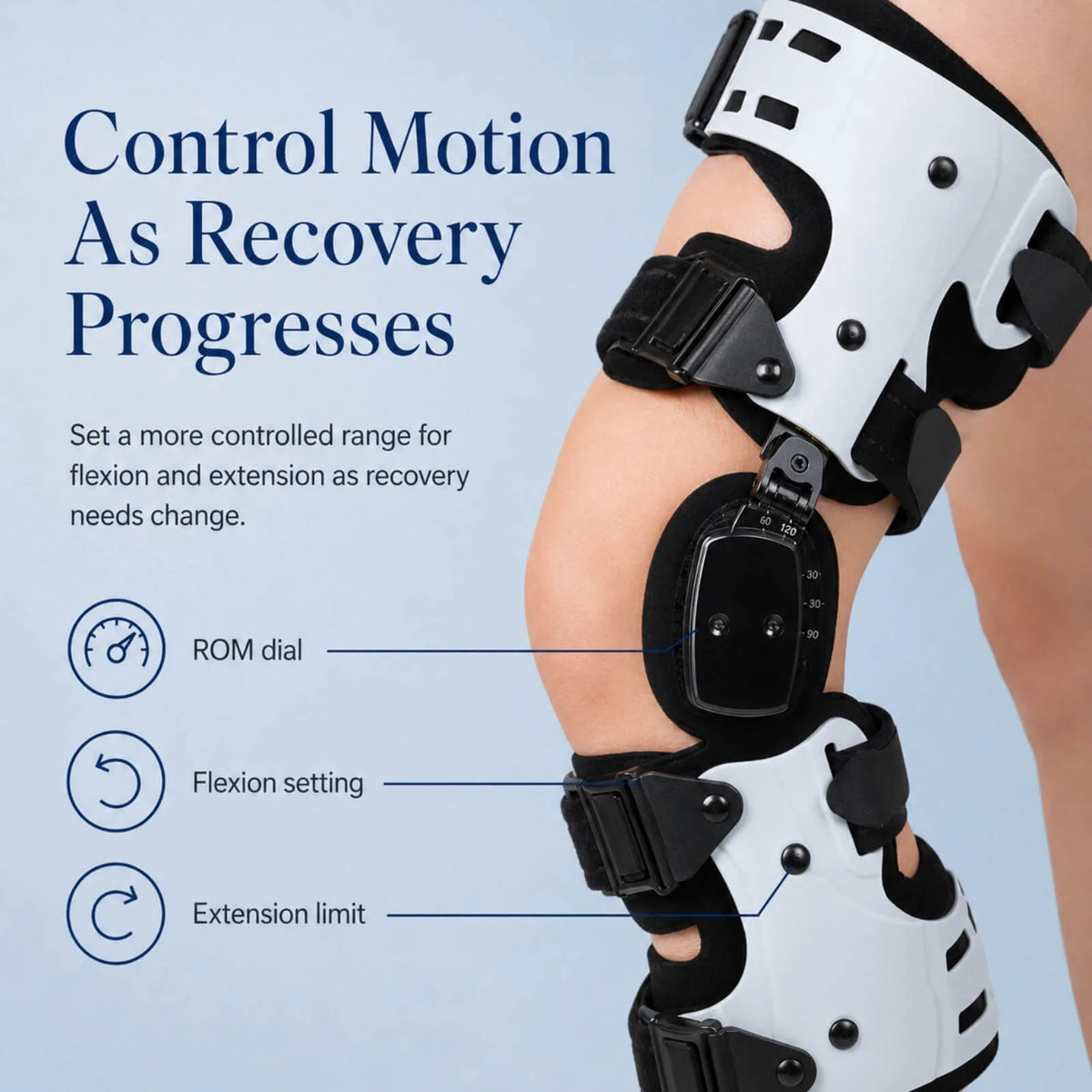 Knee Brace Hinged ROM & Locking Dial