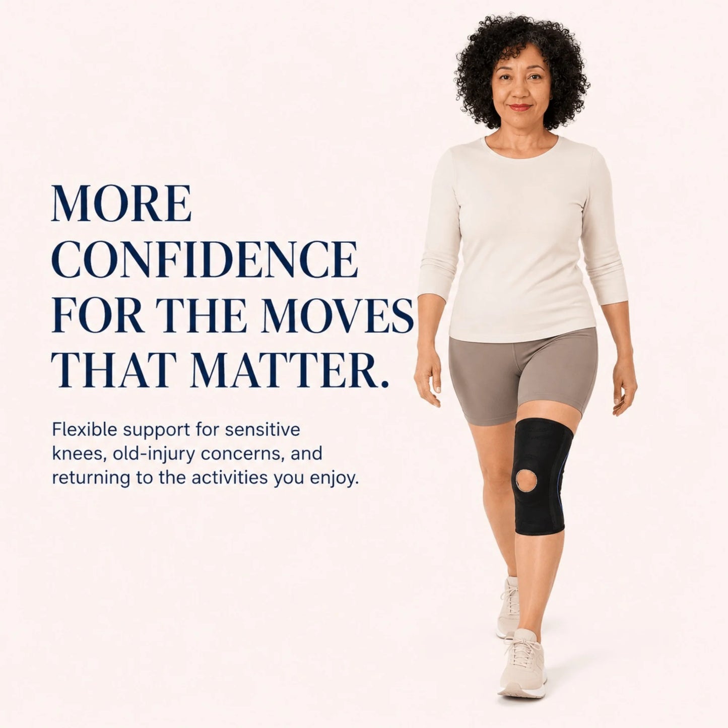 Knee Brace Open-Patella Dual Stabilizers & Silicone Grips