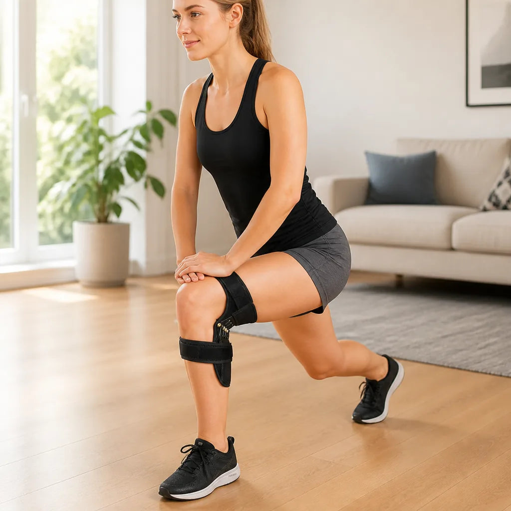 Knee Brace Spring-Powered Support Up To 90 Pounds