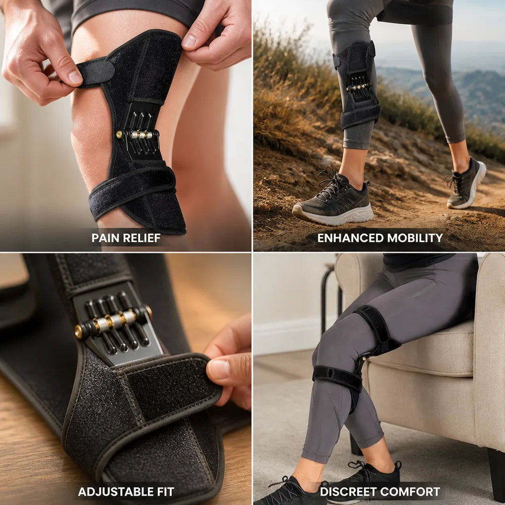 Knee Brace Spring-Powered Support Up To 90 Pounds