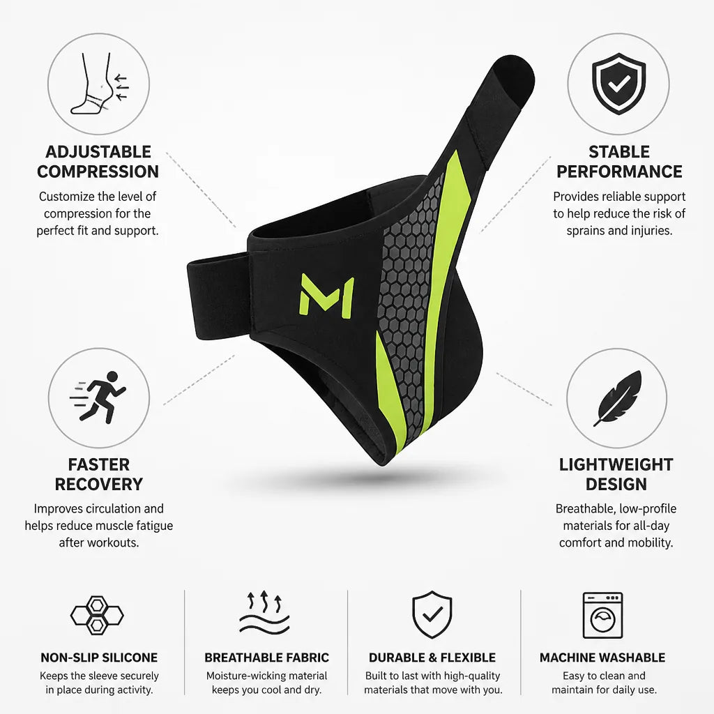 Knee Compression Sleeve Adjustable Compression Faster Recovery