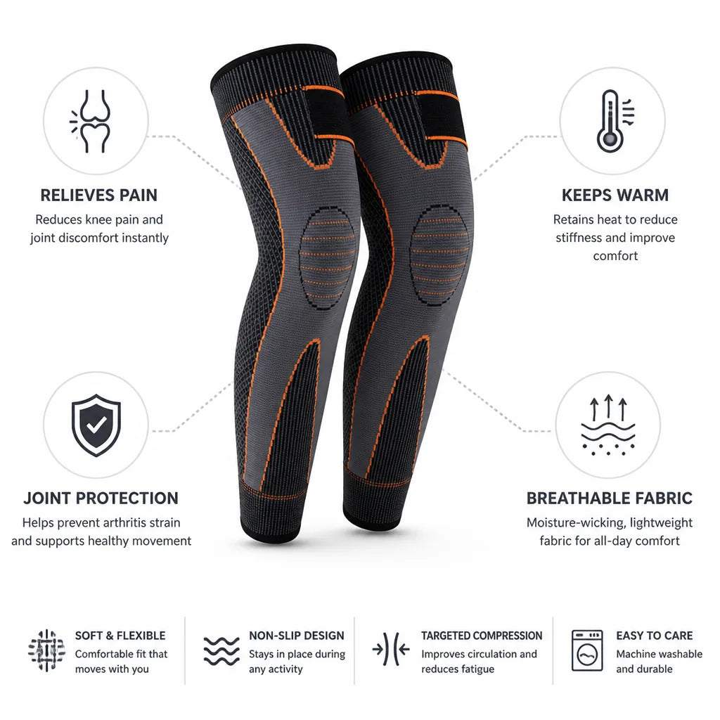 Knee Compression Sleeve Breathable Thermal Support