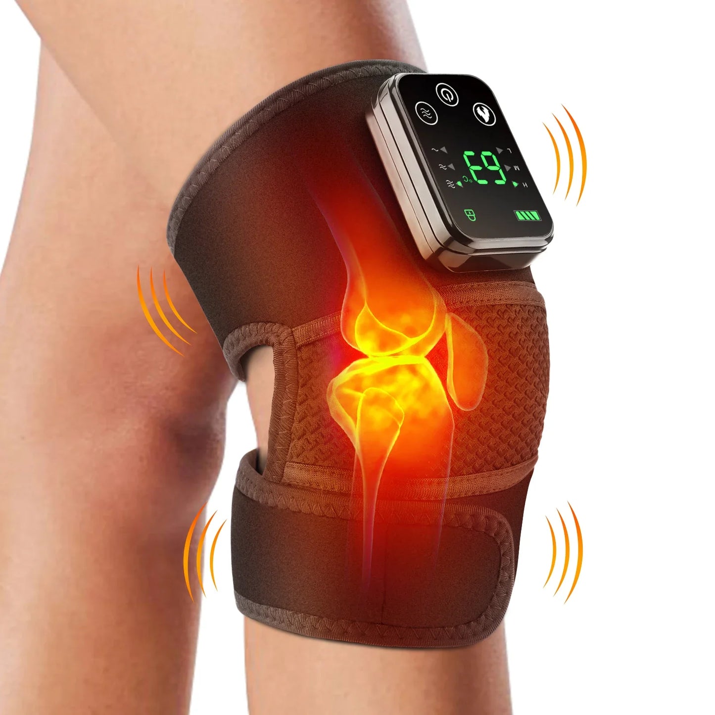 Knee Massager Cordless Heat & Vibration Rechargeable