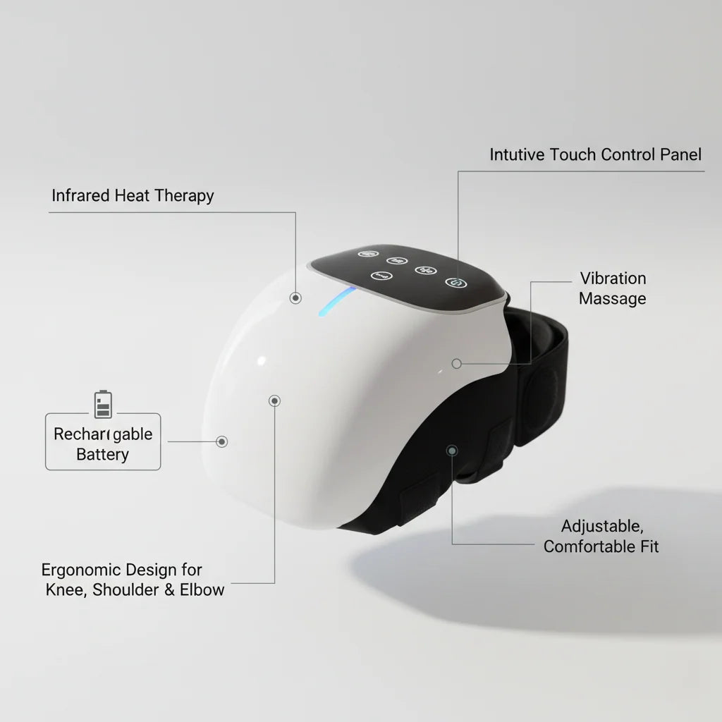 Knee Massager Heated Cordless Adjustable Straps