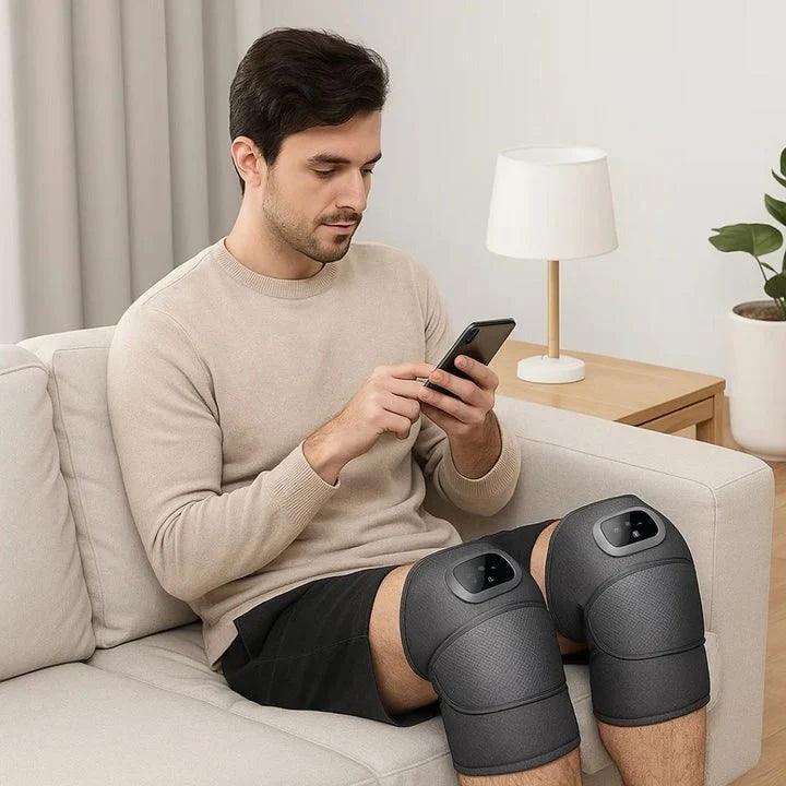 Knee Massager Wrap USB Rechargeable Heat & Vibration