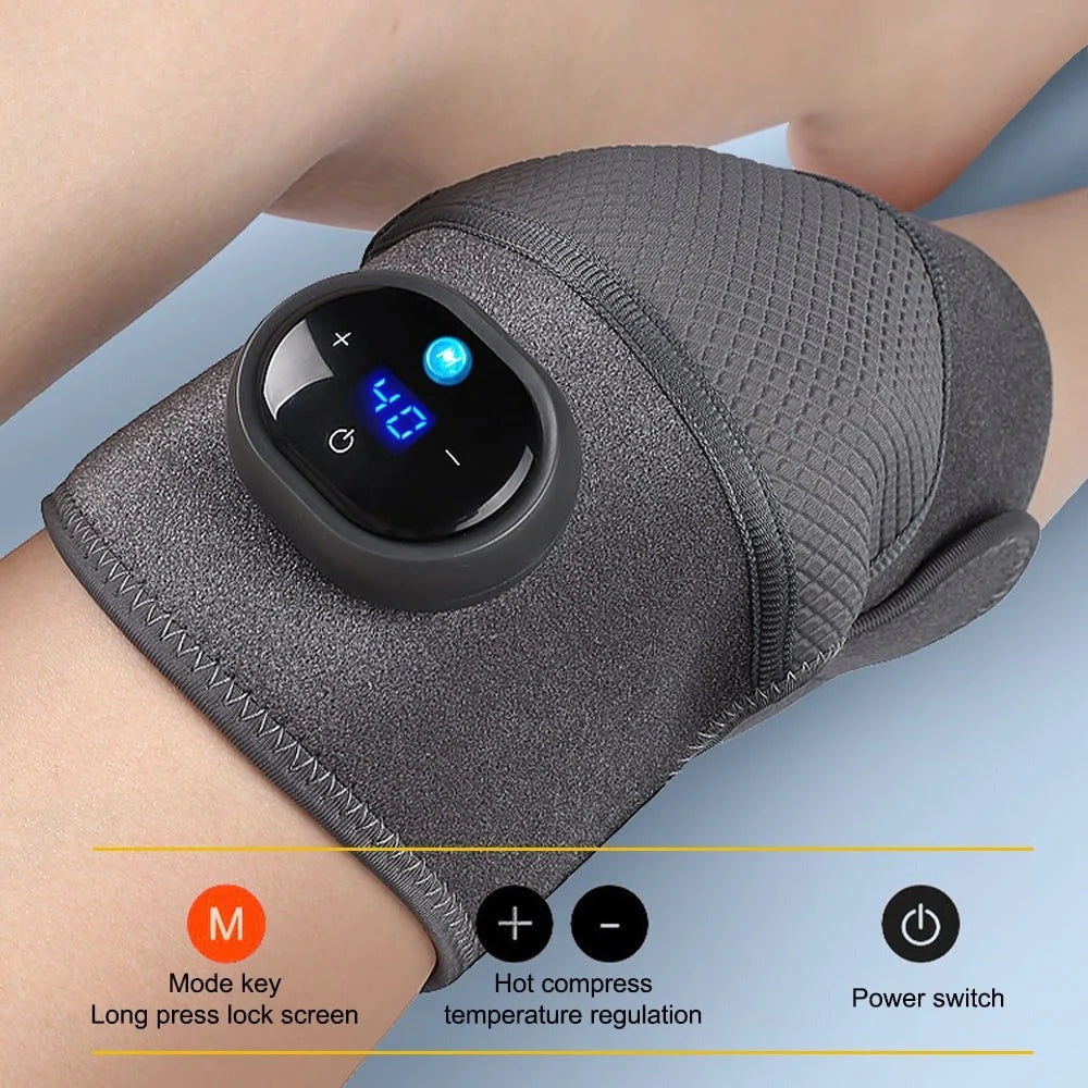 Knee Massager Wrap USB Rechargeable Heat & Vibration