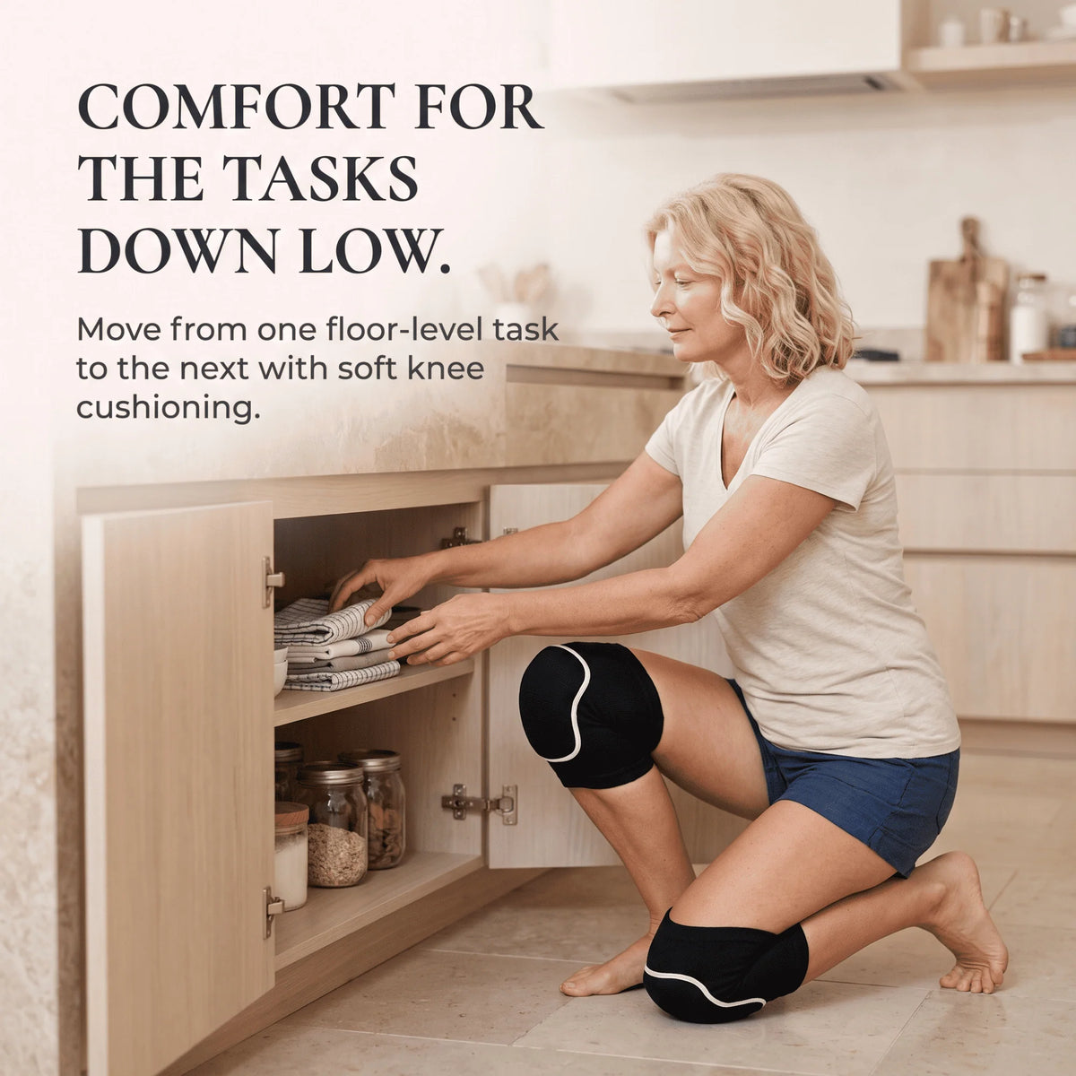 Knee Pads Thick EVA Foam Breathable Knit Sleeve