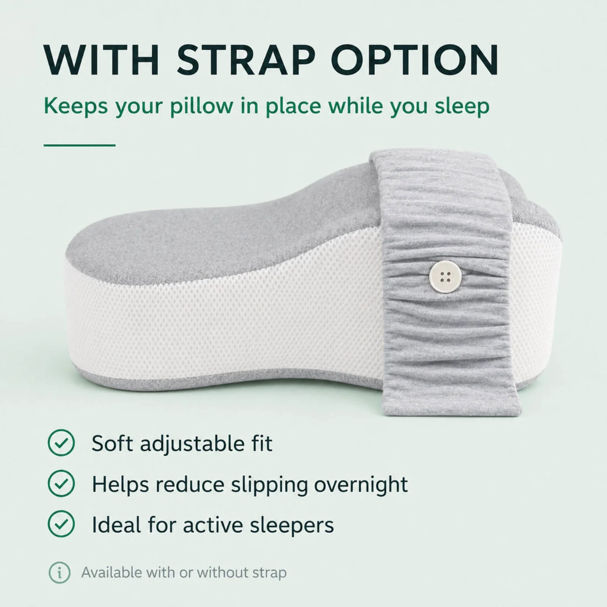 Knee Pillow Contoured Memory Foam Cooling & Washable Cover