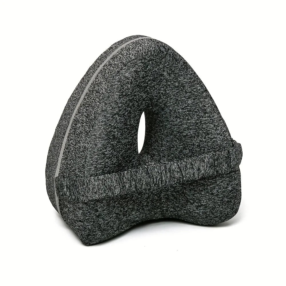 Knee Pillow Ergonomic Memory Foam Washable Cover & Elastic Strap