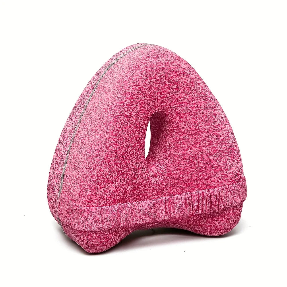 Knee Pillow Ergonomic Memory Foam Washable Cover & Elastic Strap