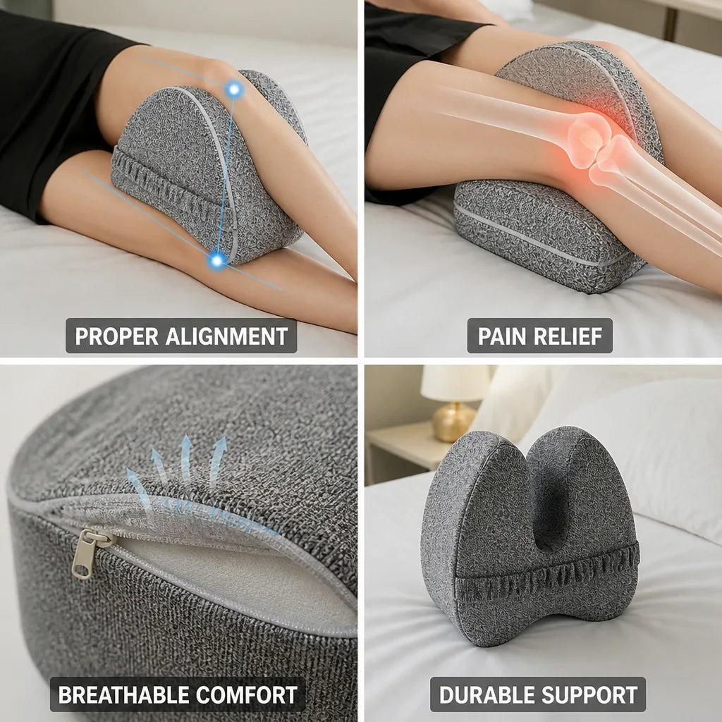 Knee Pillow For Side Sleepers Hip & Spine Alignment