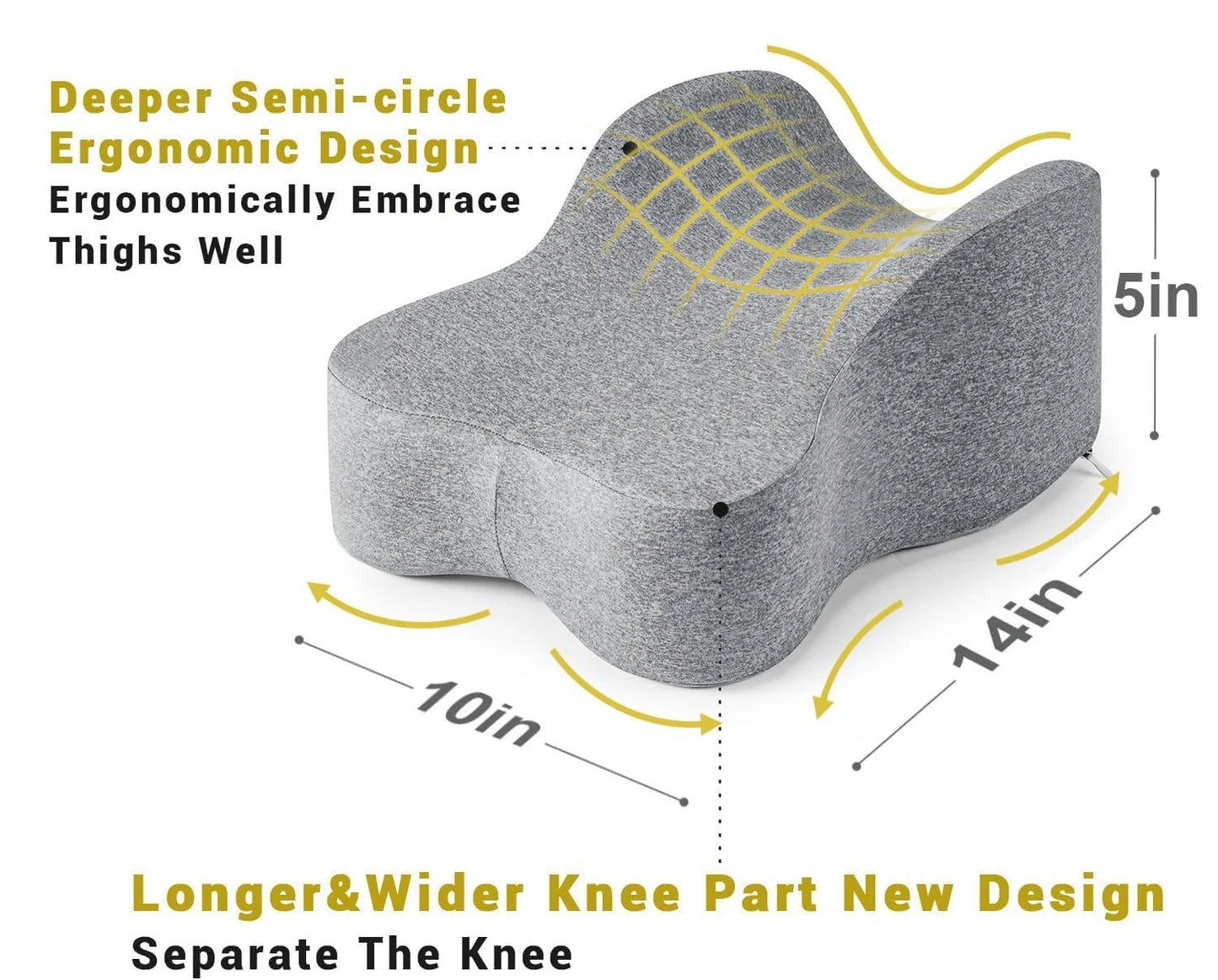 Knee Pillow Memory Foam Hypoallergenic For Side Sleepers