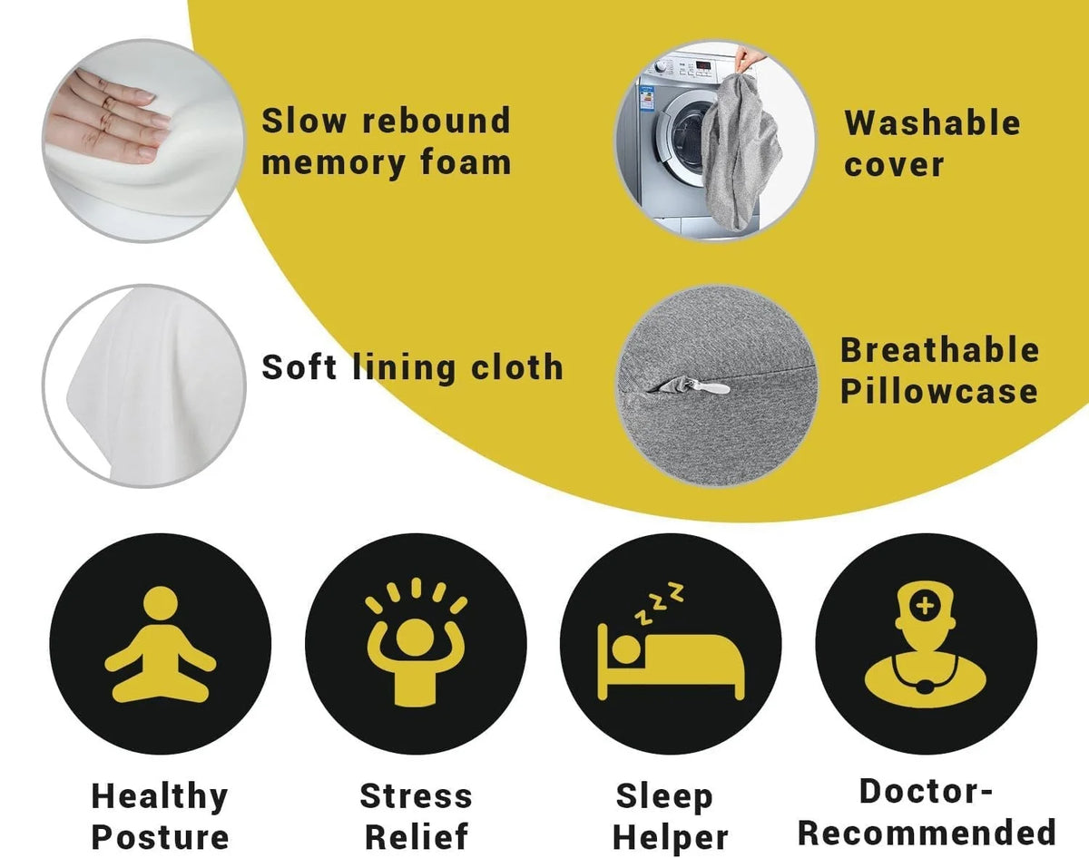 Knee Pillow Memory Foam Hypoallergenic For Side Sleepers