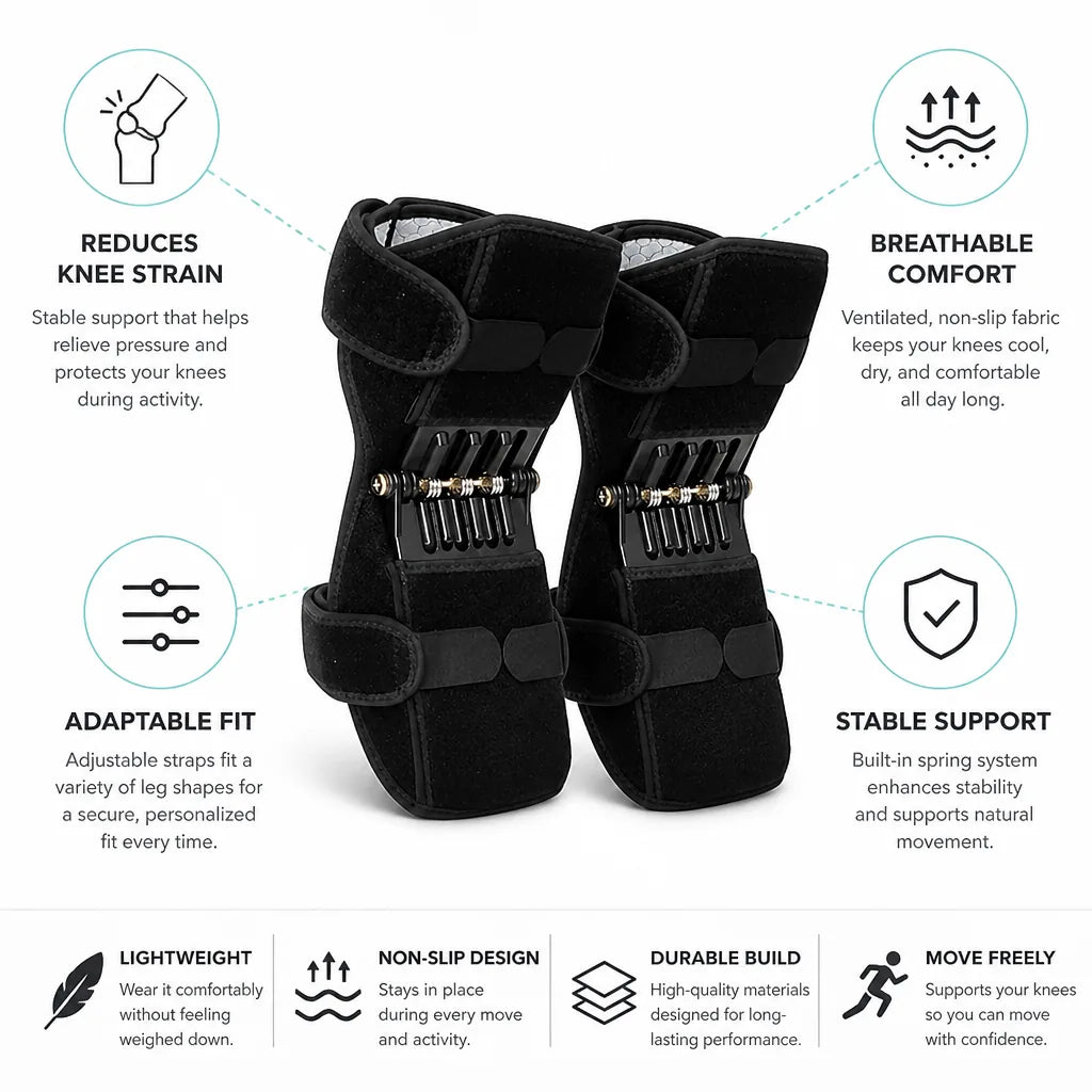 Knee Support Sleeves Breathable & Non-Slip Compression 2-Pack