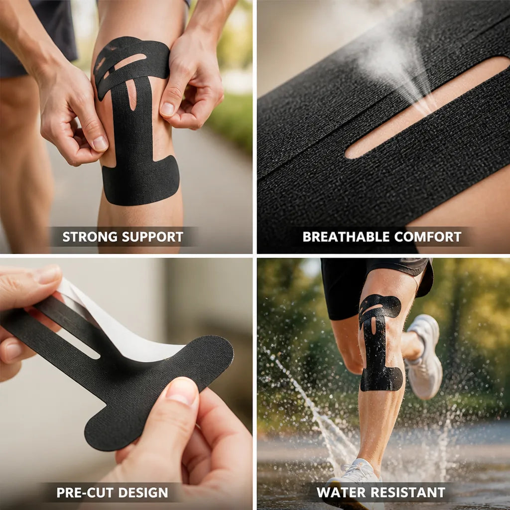 Knee Support Tape Pre-Cut Breathable Cotton