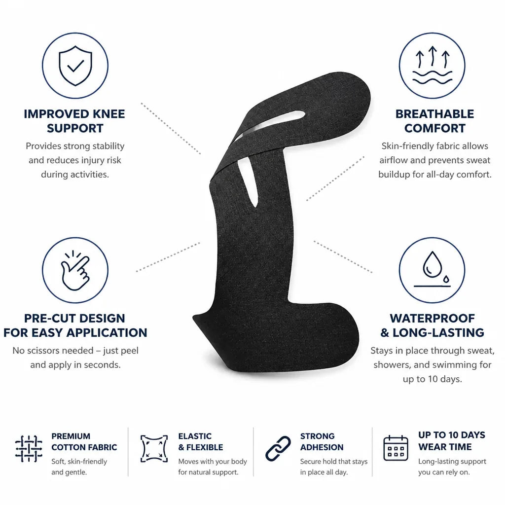 Knee Support Tape Pre-Cut Breathable Cotton