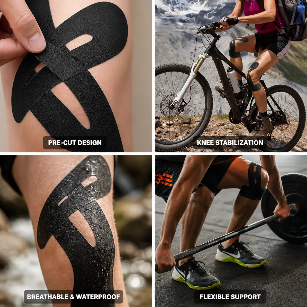 Knee Tape Pre-Cut Breathable Hypoallergenic Adhesive
