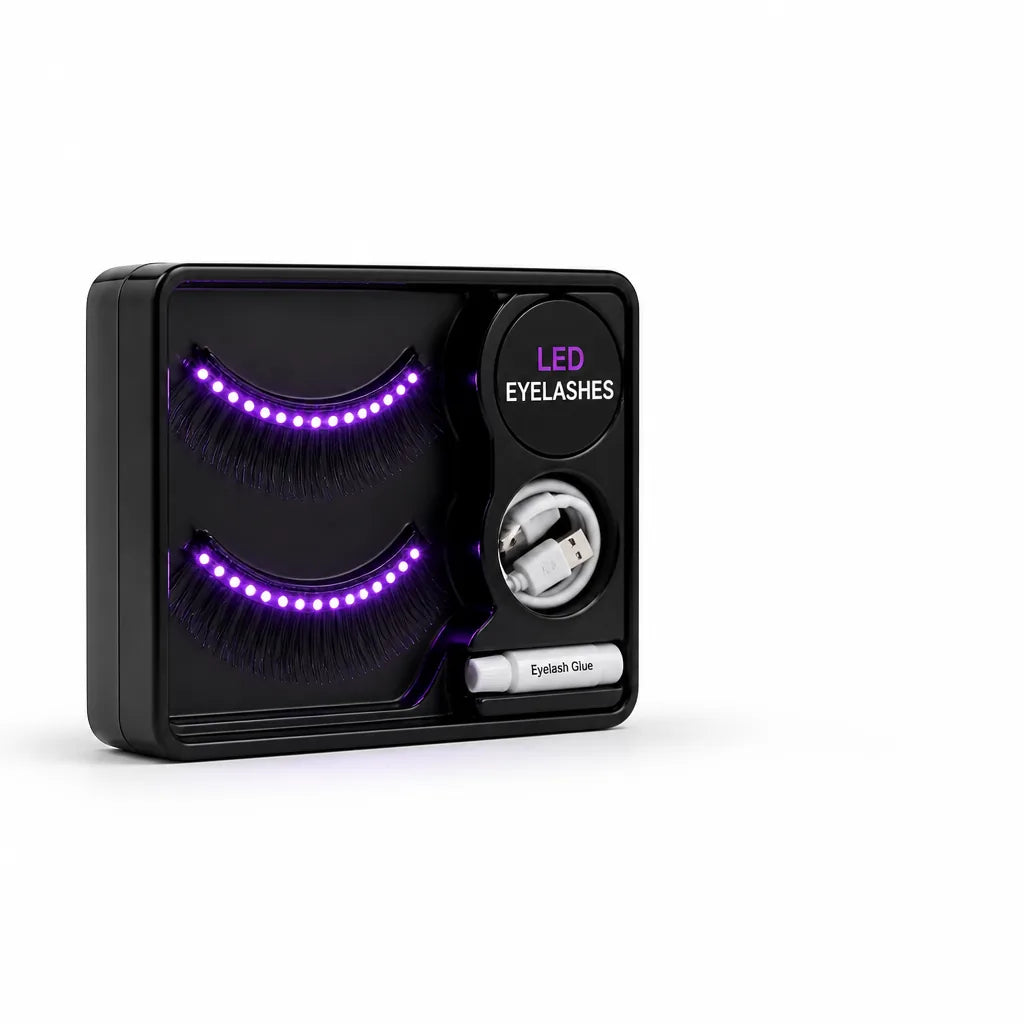 LED Eyelashes Multicolor & Animated Lights Easy Attach