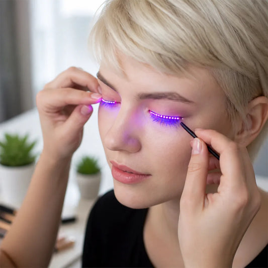 LED Eyelashes Multicolor & Animated Lights Easy Attach