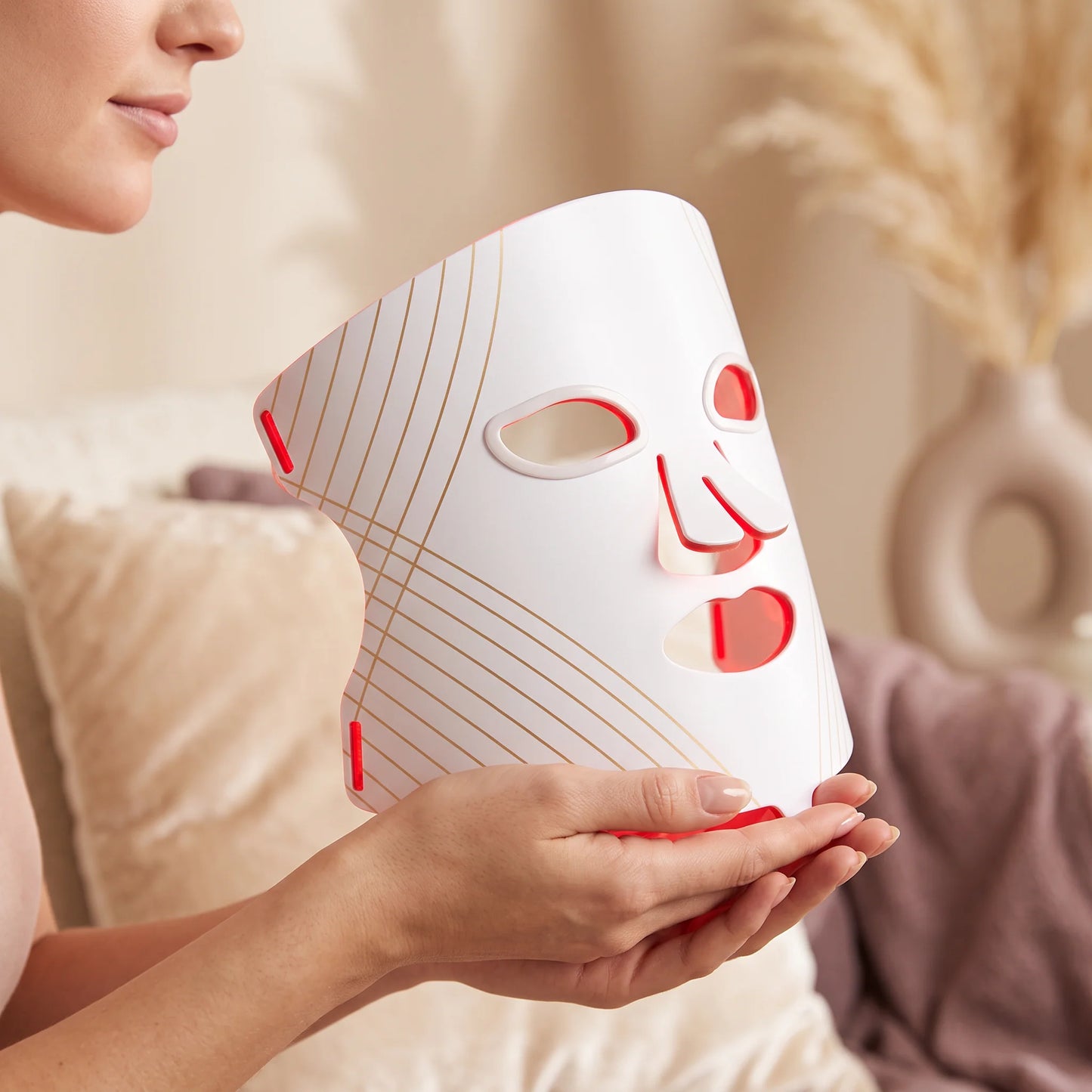 LED Face Mask Hands-Free Rechargeable Red & Near-Infrared
