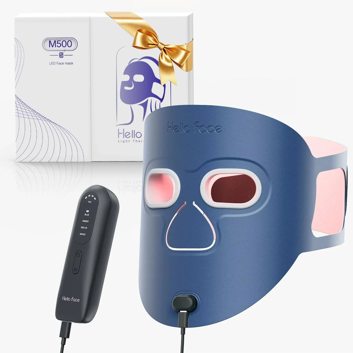 LED Face Mask Multi-Wavelength Wireless Rechargeable