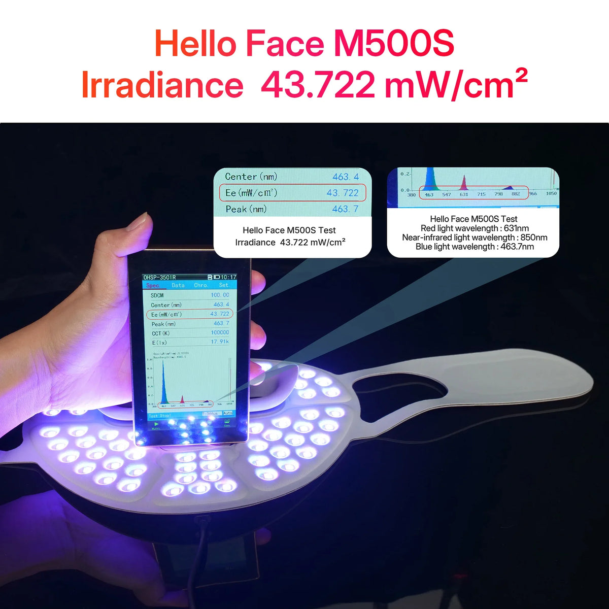 LED Face Mask Multi-Wavelength Wireless Rechargeable