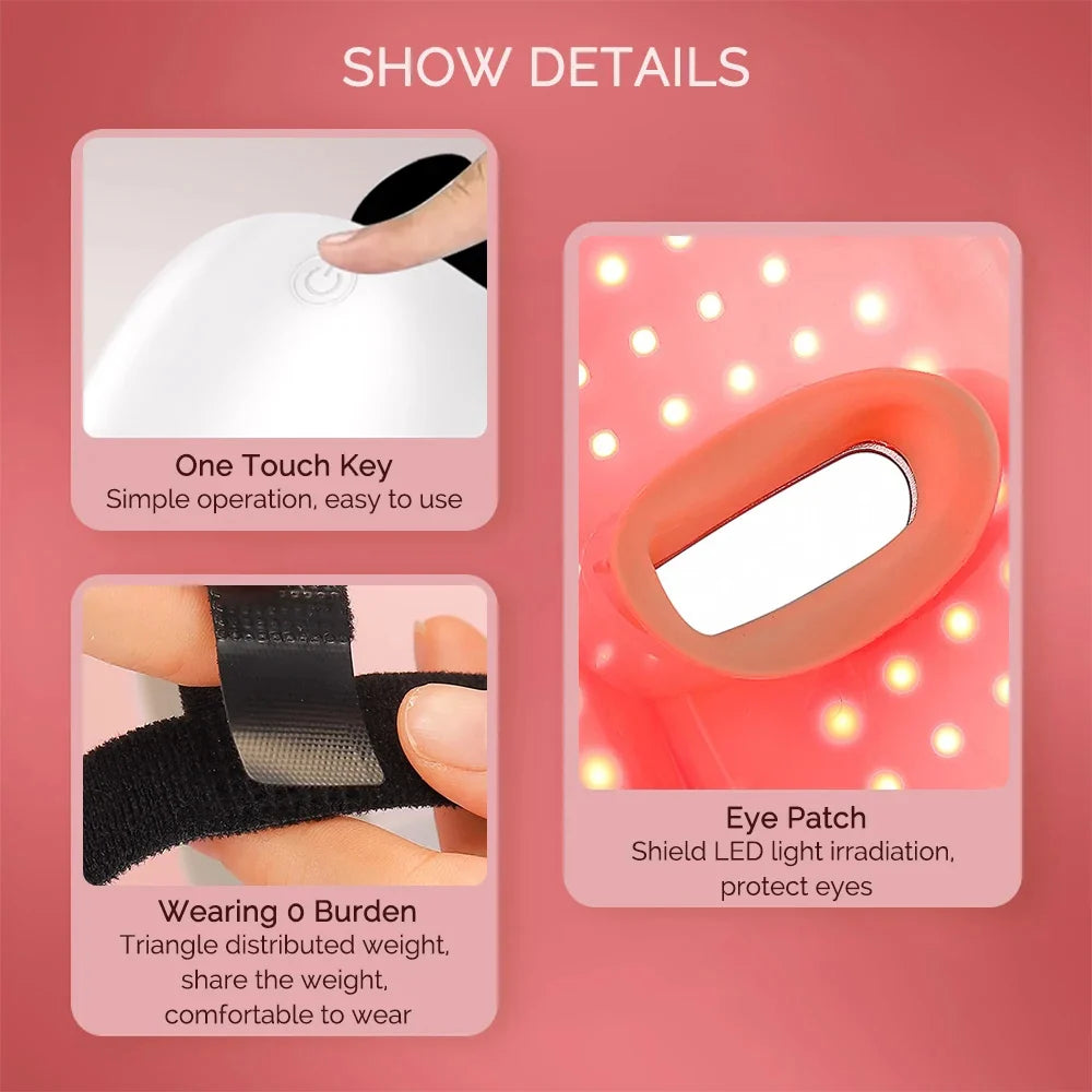 LED Facial & Neck Mask 7-Color Wireless Rechargeable