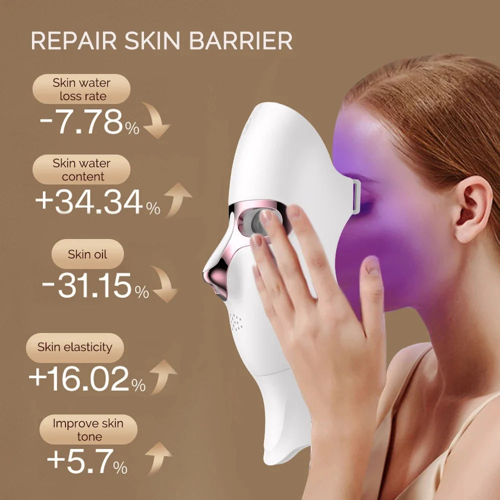 LED Facial & Neck Mask 7-Color Wireless Rechargeable