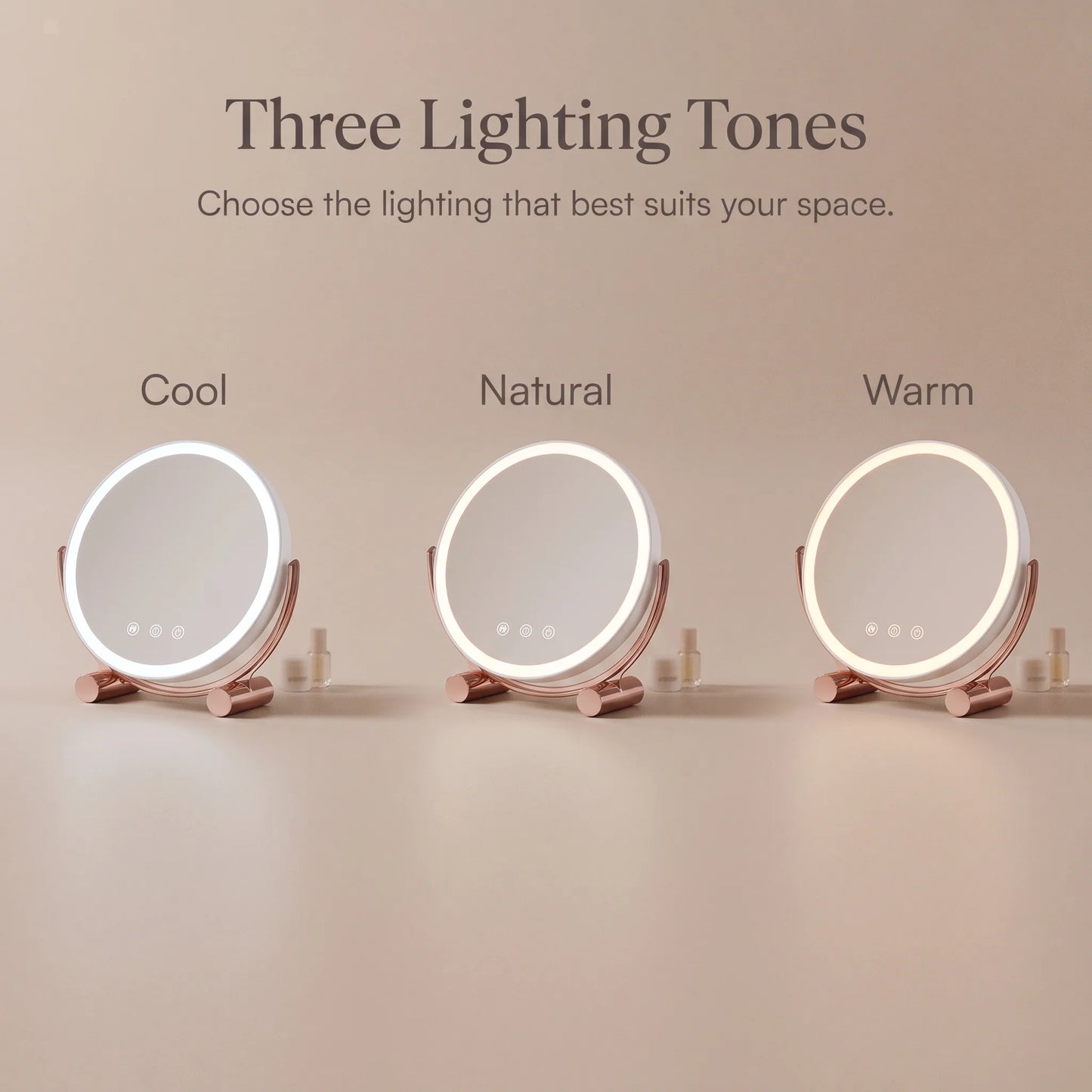 LED Vanity Mirror 3 Light Modes & Adjustable Angle