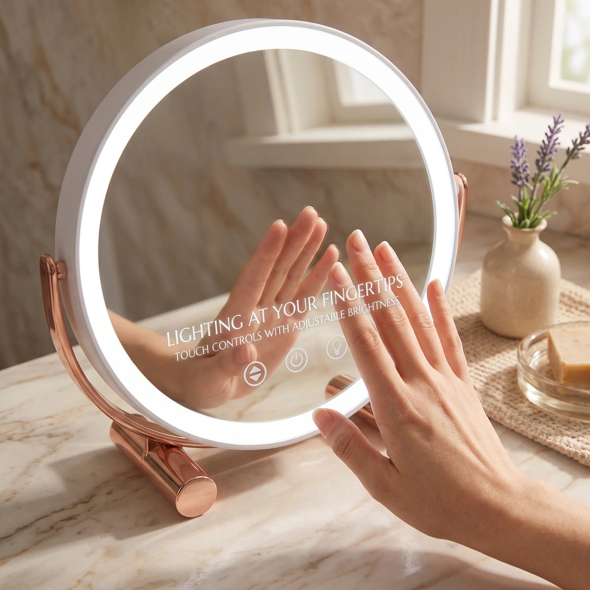 LED Vanity Mirror 3 Light Modes & Adjustable Angle