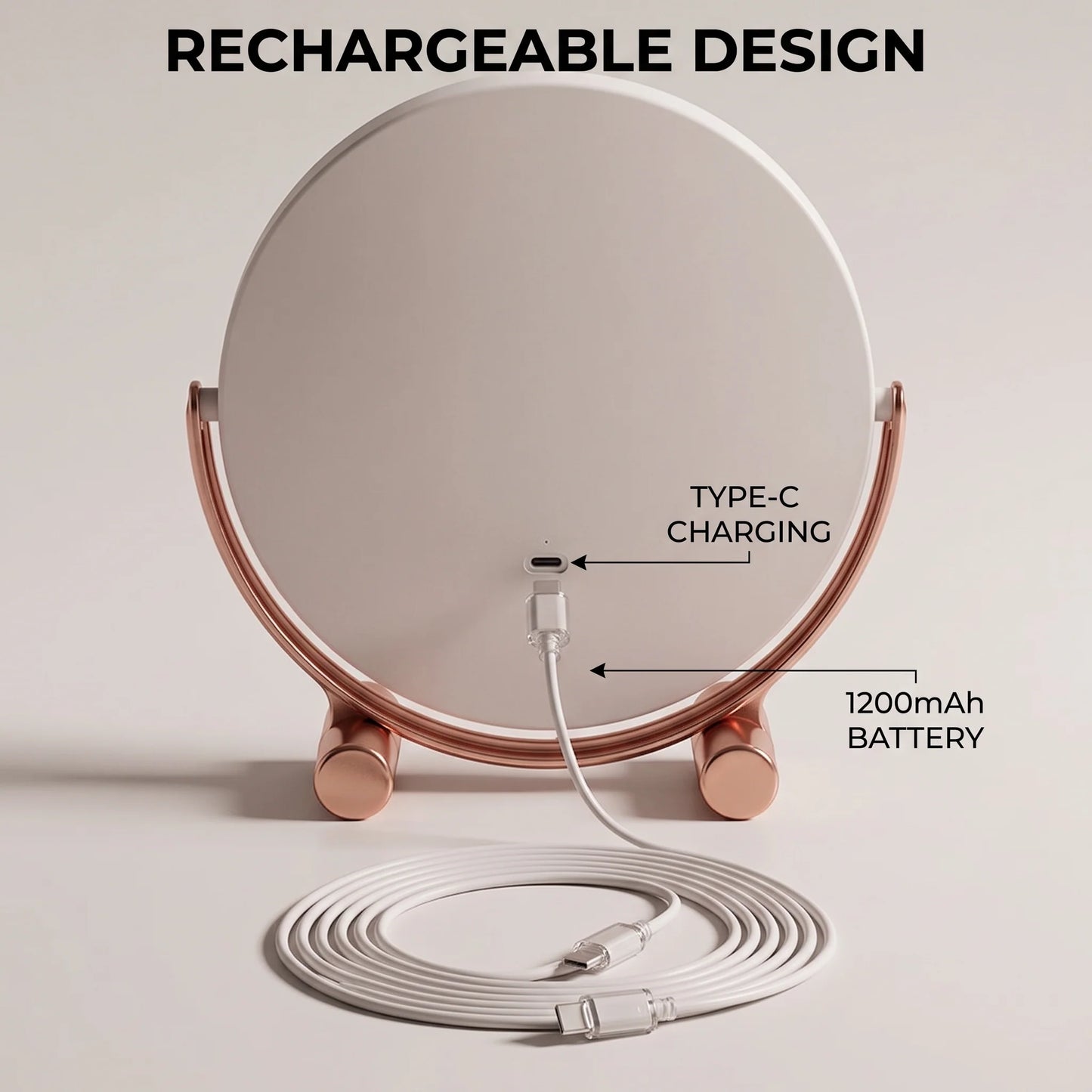 LED Vanity Mirror 3 Light Modes & Adjustable Angle