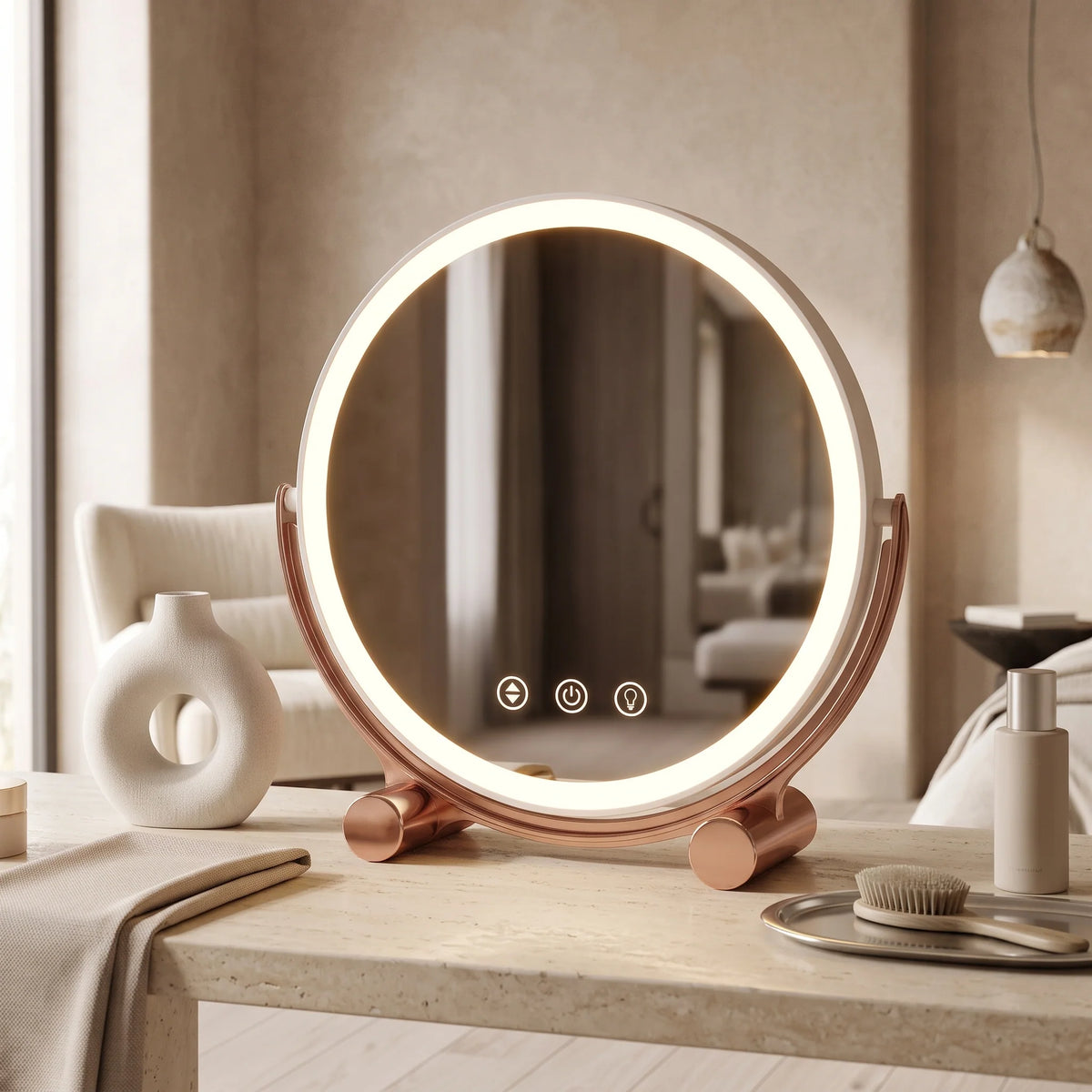 LED Vanity Mirror 3 Light Modes & Adjustable Angle