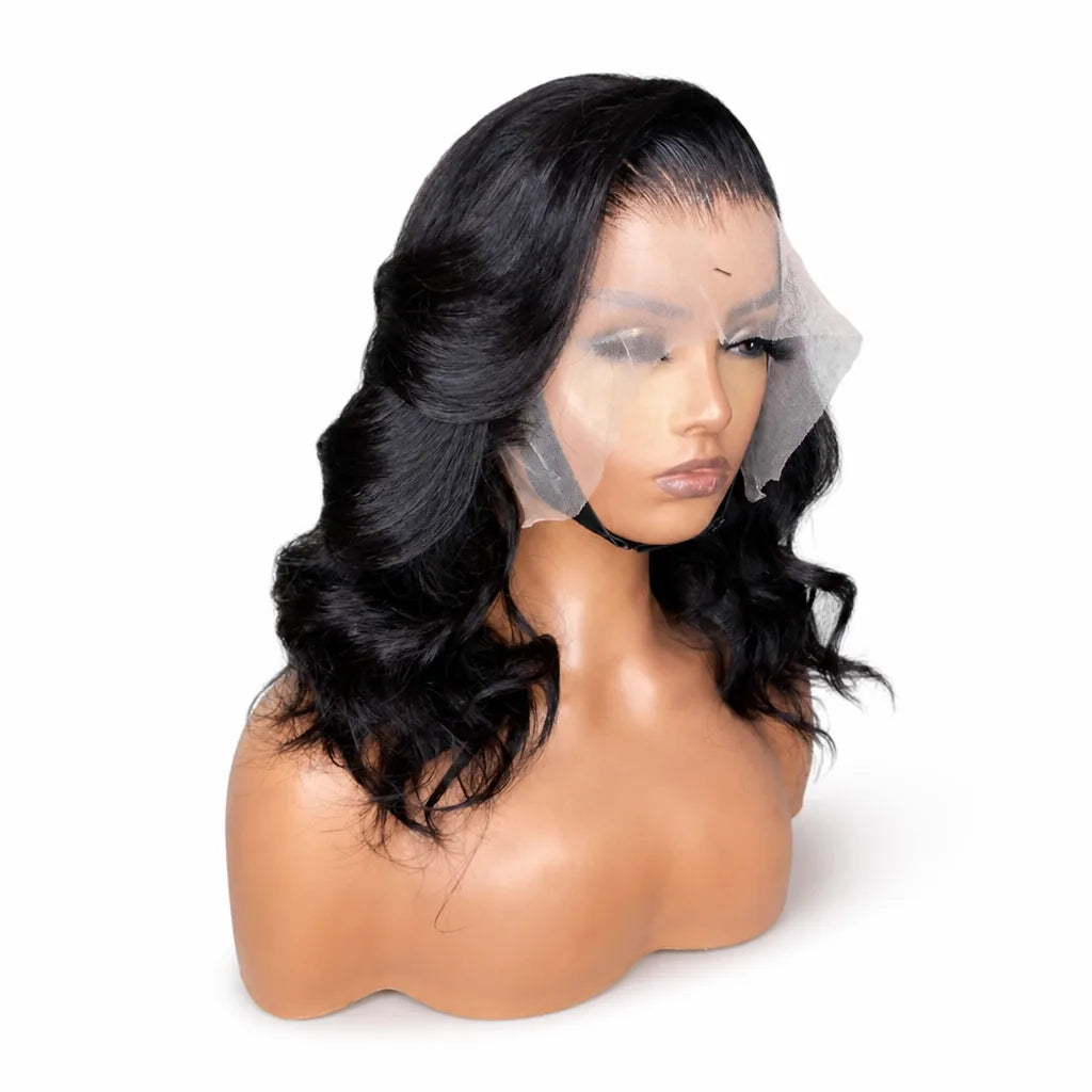Lace Wig Glueless Invisible Hairline Long Wavy Synthetic
