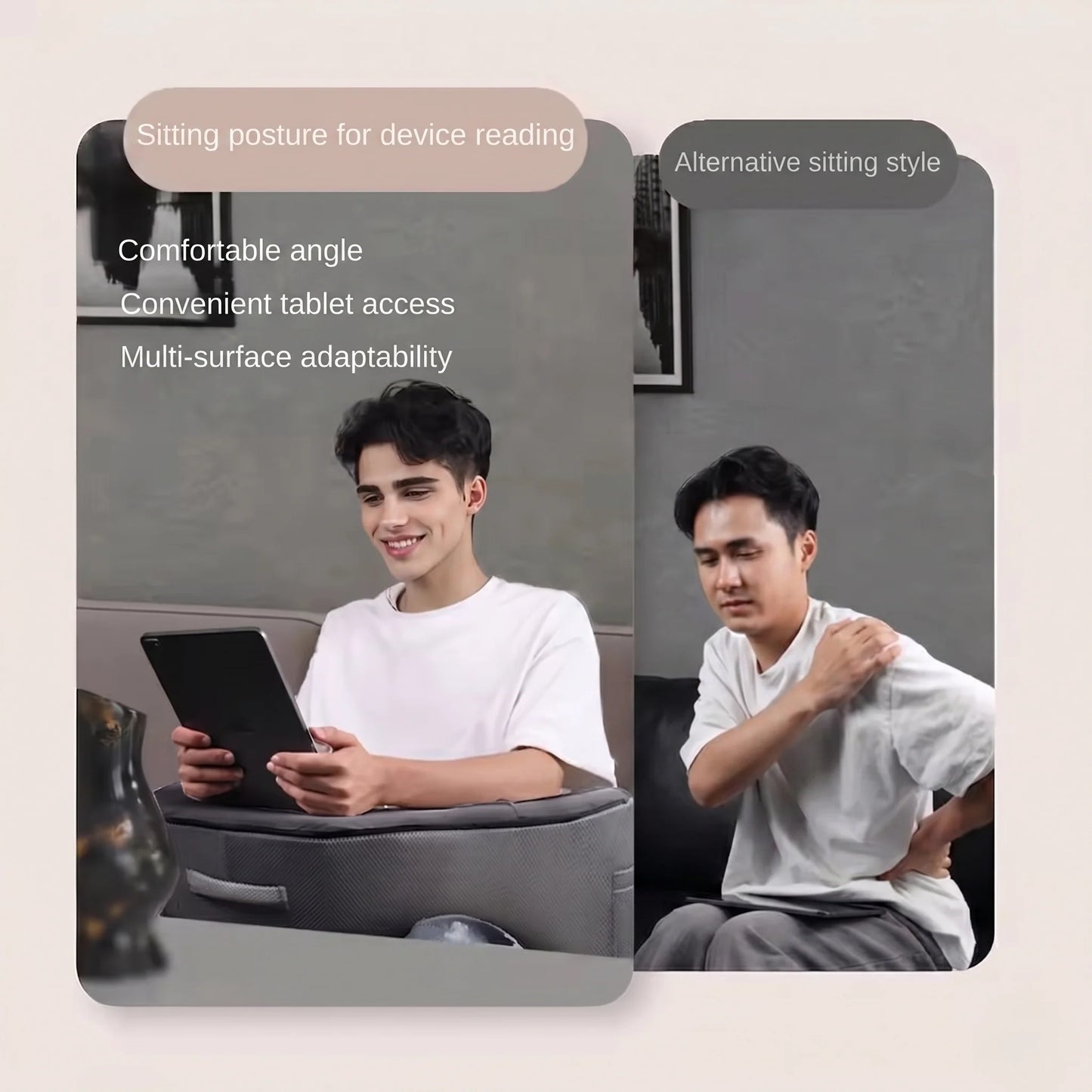 Lap Desk Pillow Ergonomic Arm Support & Cup Holder