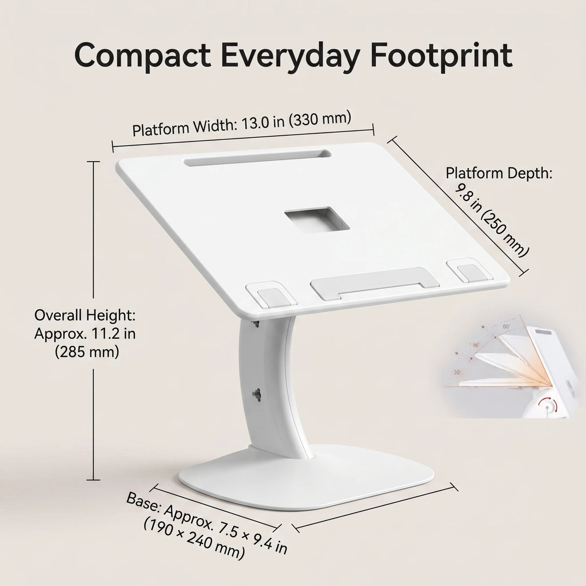Laptop & Lap Desk Stand Adjustable Multi-Angle Portable