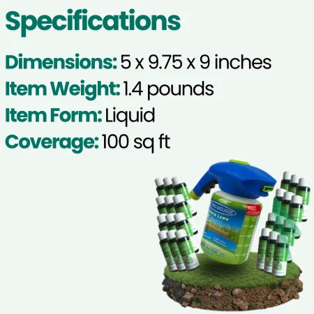 Lawn Repair Spray Hose-Connected Hydroseeding Covers 100 Sq Ft