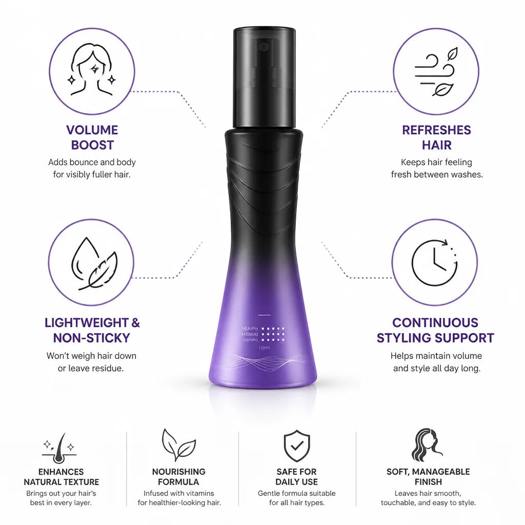 Leave-In Hair Spray Volumizing Lightweight Non-Sticky 100ml
