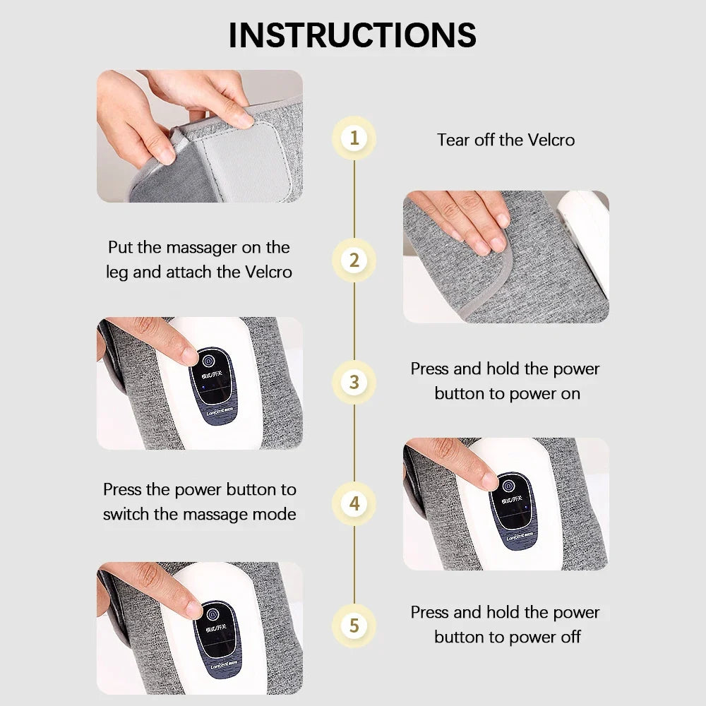 Leg & Arm Massager 360° Air Compression Wireless Rechargeable
