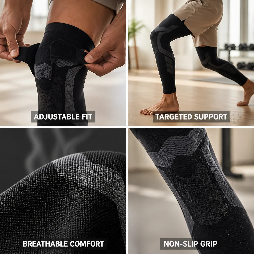 Leg Compression Bandage Targeted Compression Non-Slip Adjustable Velcro