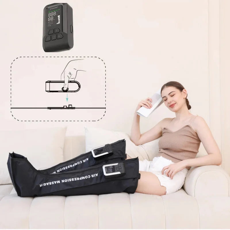 Leg Compression Massager Full-Leg 5-Zone Air Compression